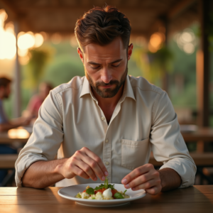 Travel — Man In A Relaxed Linen Shirt Photography #0200 (Recraft)