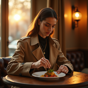 Travel — Model In A Structured Trench Coat Photography #0096 (Dreamina)