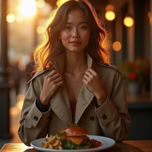 Travel — Model In A Structured Trench Coat Photography #0108 (Dreamina)