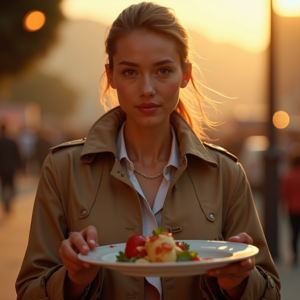 Travel — Model In A Structured Trench Coat Photography #0132 (Dreamina)