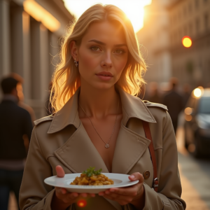 Travel — Model In A Structured Trench Coat Photography #0168 (Dreamina)