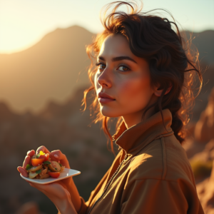 Travel — Traveler In Earth-toned Layers Against A Photography #0059 (Seedream)