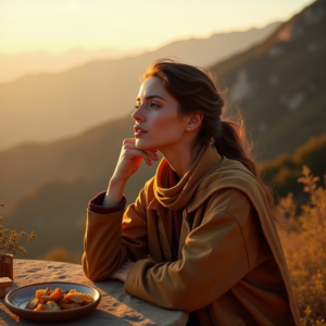 Travel — Traveler In Earth-toned Layers Against A Photography #0083 (Seedream)