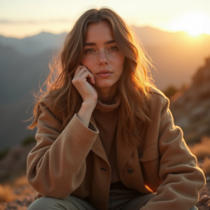 Travel — Traveler In Earth-toned Layers Against A Photography #0155 (Seedream)