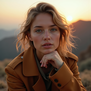 Travel — Traveler In Earth-toned Layers Against A Photography #0229 (Midjourney)