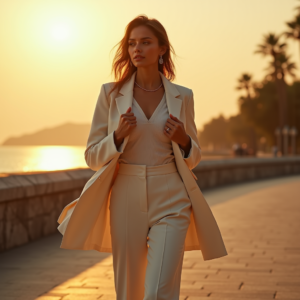 Travel — Woman In A Tailored Ivory Blazer Photography #0139 (Firefly)