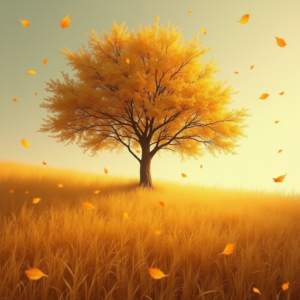 Vintage — Lone Tree Standing In A Sweeping Illustration Styles #0301 (Stable Diffusion)