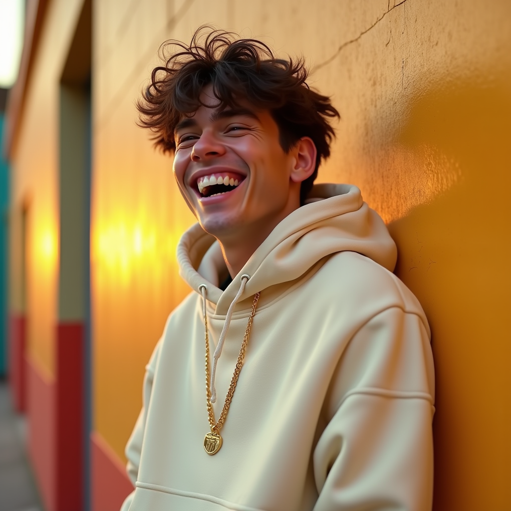 Viral Posts — Stylish Young Man In A Cream Social Media #0044 (Firefly)