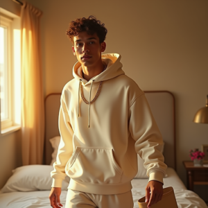 Viral Posts — Stylish Young Man In A Cream Social Media #0098 (Midjourney)