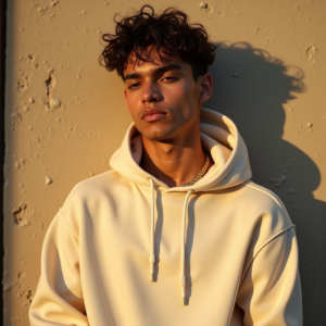 Viral Posts — Stylish Young Man In A Cream Social Media #0158 (Midjourney)