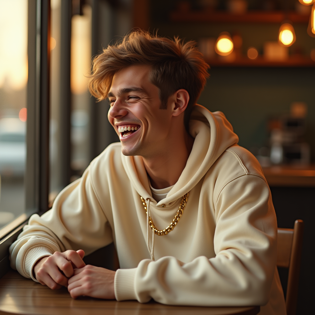 Viral Posts — Stylish Young Man In A Cream Social Media #0188 (Firefly)