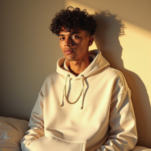 Viral Posts — Stylish Young Man In A Cream Social Media #0293 (Krea)
