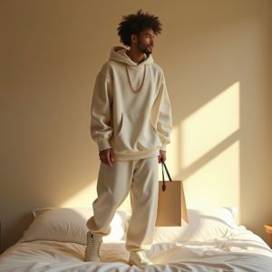 Viral Posts — Stylish Young Man In A Cream Social Media #0305 (Krea)