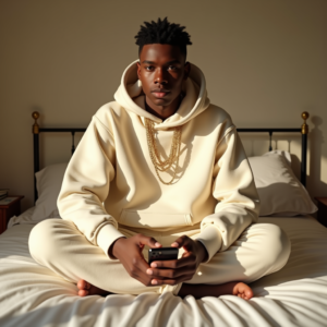 Viral Posts — Stylish Young Man In A Cream Social Media #0311 (Leonardo)