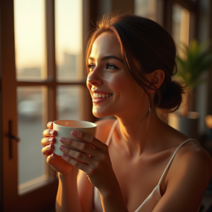 Viral Posts — Woman With A Sleek Low Bun Social Media #0023 (Leonardo)