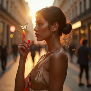 Viral Posts — Woman With A Sleek Low Bun Social Media #0113 (Krea)