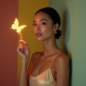 Viral Posts — Woman With A Sleek Low Bun Social Media #0248 (Firefly)