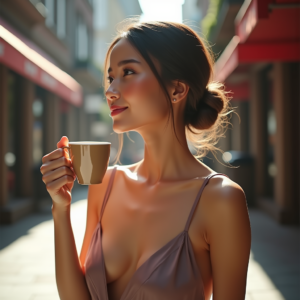 Viral Posts — Woman With A Sleek Low Bun Social Media #0338 (Midjourney)