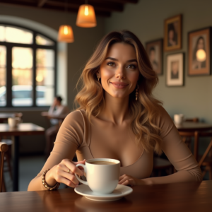 Viral Posts — Woman With Soft Loose Waves Wearing Social Media #0201 (Recraft)