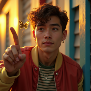 Viral Posts — Young Man In A Bomber Jacket Social Media #0042 (Gemini)