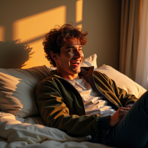 Viral Posts — Young Man In A Bomber Jacket Social Media #0084 (Seedream)