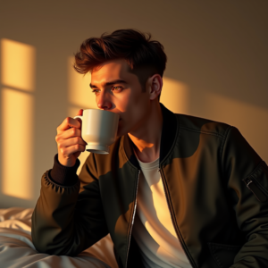 Viral Posts — Young Man In A Bomber Jacket Social Media #0096 (Seedream)