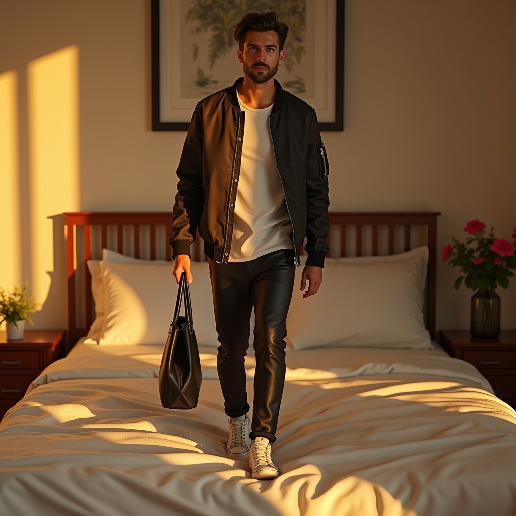 Viral Posts — Young Man In A Bomber Jacket Social Media #0102 (Gemini)