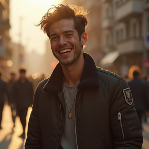 Viral Posts — Young Man In A Bomber Jacket Social Media #0120 (Seedream)