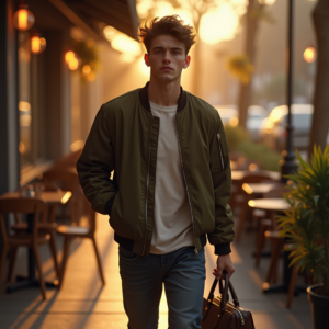 Viral Posts — Young Man In A Bomber Jacket Social Media #0210 (Gemini)