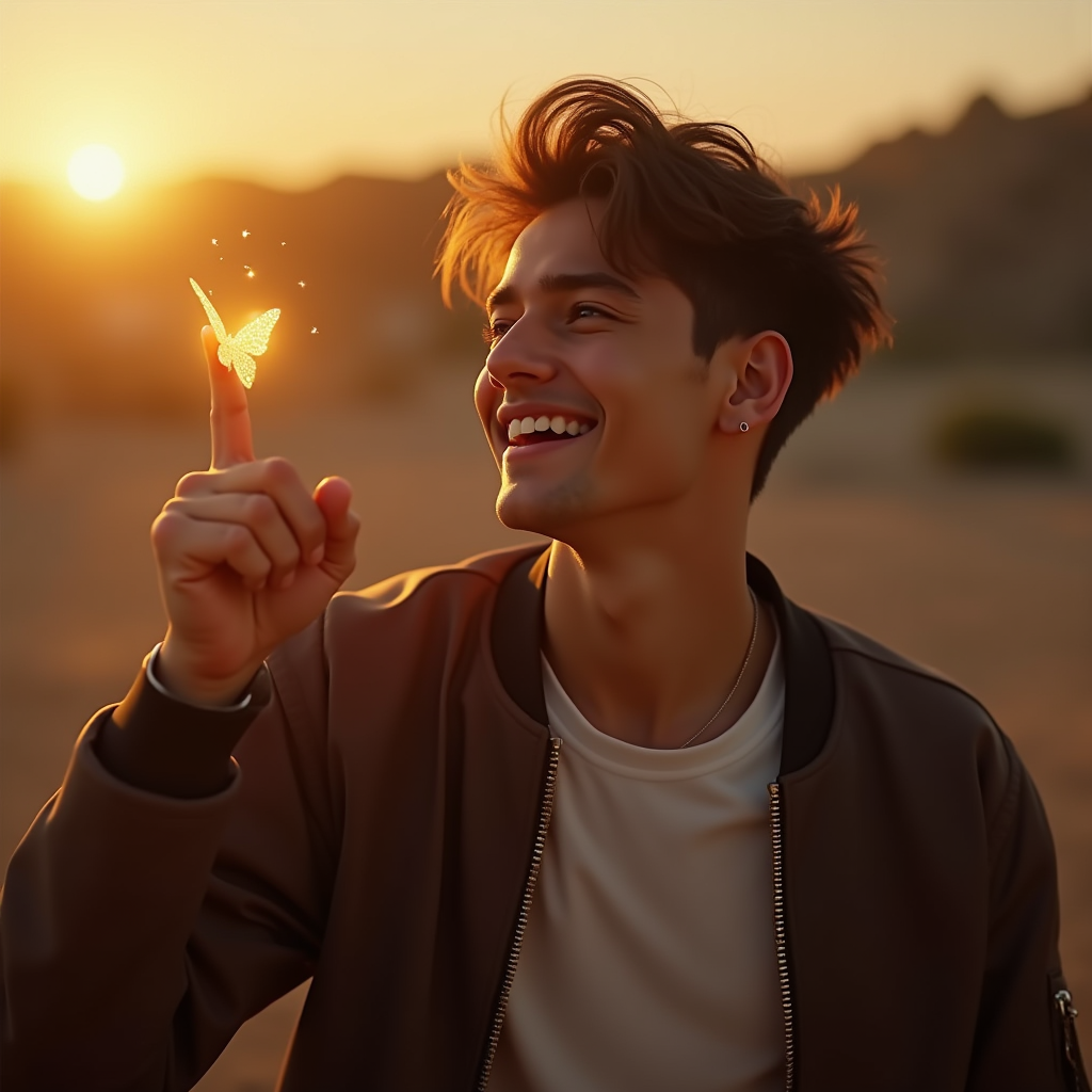 Viral Posts — Young Man In A Bomber Jacket Social Media #0222 (Gemini)