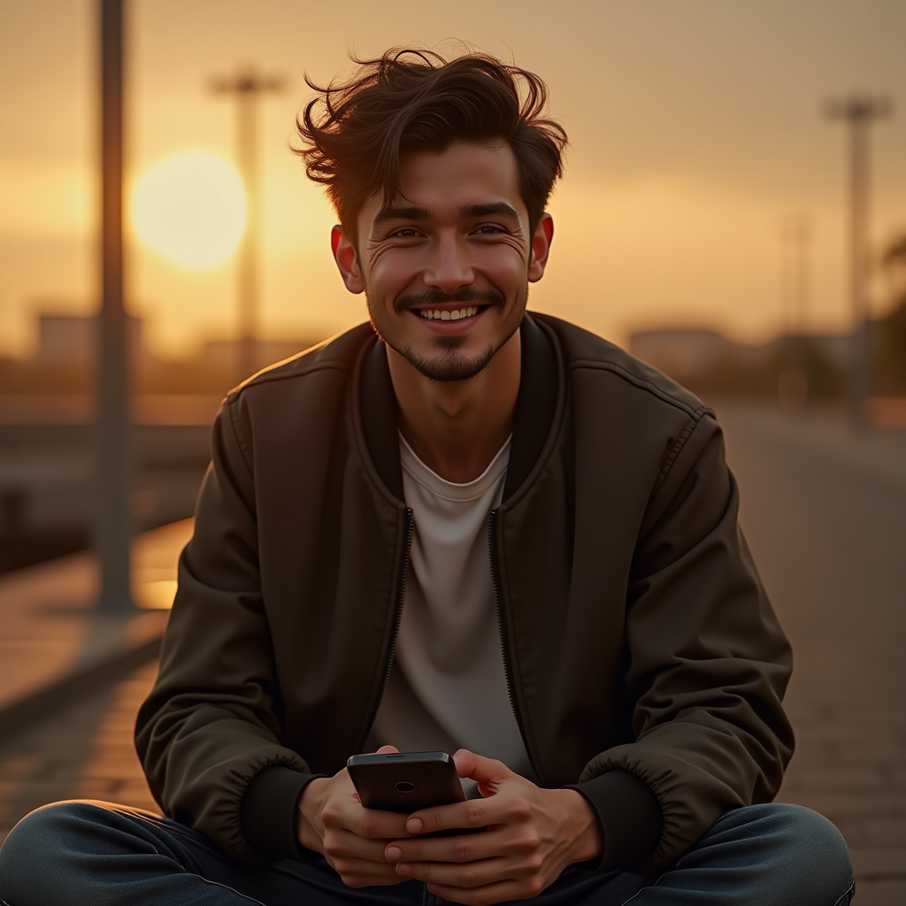 Viral Posts — Young Man In A Bomber Jacket Social Media #0243 (Stable Diffusion)