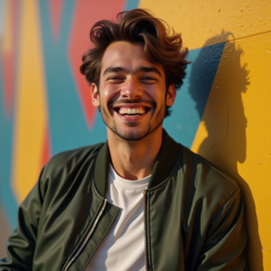Viral Posts — Young Man In A Bomber Jacket Social Media #0255 (Stable Diffusion)