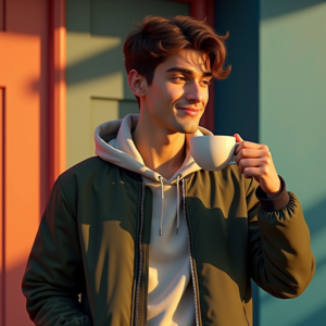 Viral Posts — Young Man In A Bomber Jacket Social Media #0267 (Stable Diffusion)