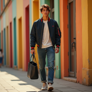 Viral Posts — Young Man In A Bomber Jacket Social Media #0273 (Recraft)
