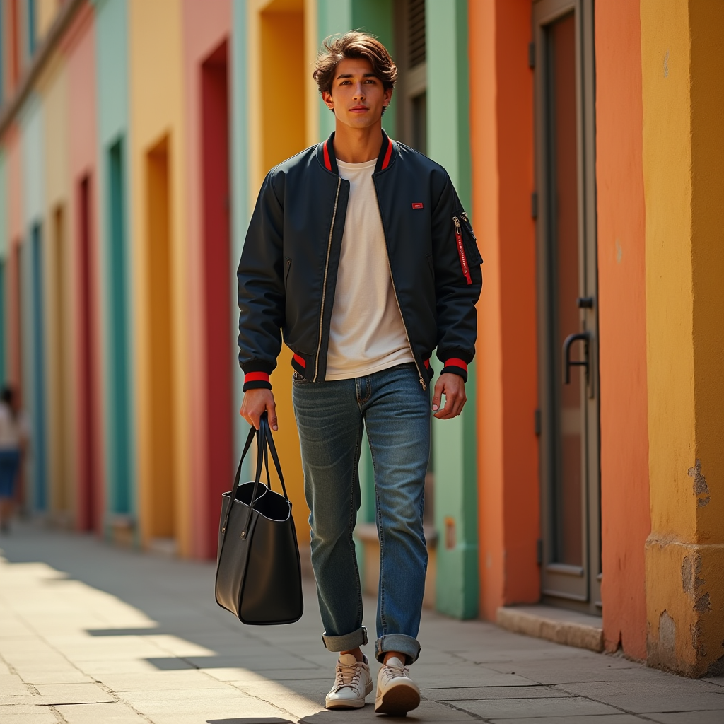 Viral Posts — Young Man In A Bomber Jacket Social Media #0273 (Recraft)