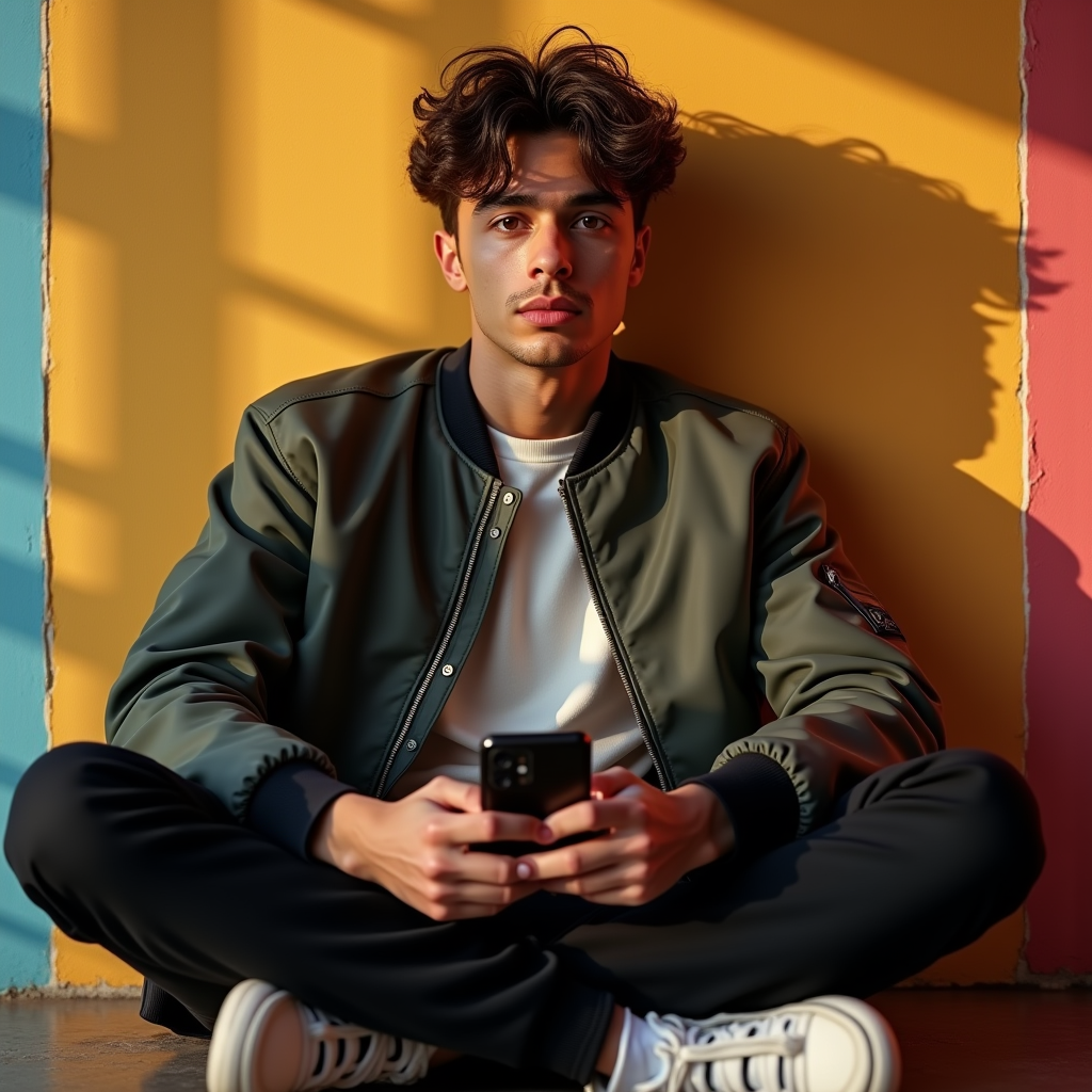 Viral Posts — Young Man In A Bomber Jacket Social Media #0279 (Stable Diffusion)
