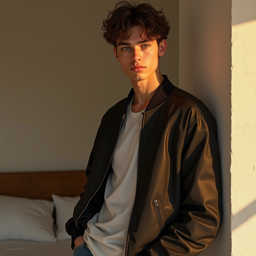 Viral Posts — Young Man In A Bomber Jacket Social Media #0297 (Recraft)