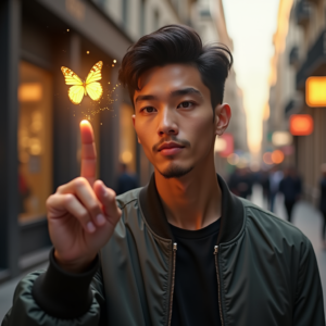 Viral Posts — Young Man In A Bomber Jacket Social Media #0321 (Recraft)