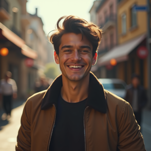 Viral Posts — Young Man In A Bomber Jacket Social Media #0327 (Stable Diffusion)