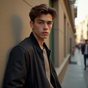 Viral Posts — Young Man In A Bomber Jacket Social Media #0333 (Recraft)