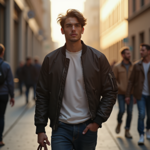 Viral Posts — Young Man In A Bomber Jacket Social Media #0345 (Recraft)