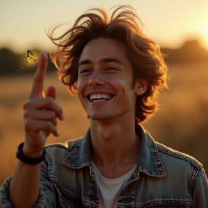 Viral Posts — Young Man In A Denim Jacket Social Media #0004 (FLUX)