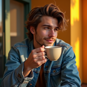Viral Posts — Young Man In A Denim Jacket Social Media #0058 (Ideogram)