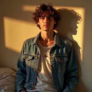 Viral Posts — Young Man In A Denim Jacket Social Media #0088 (FLUX)