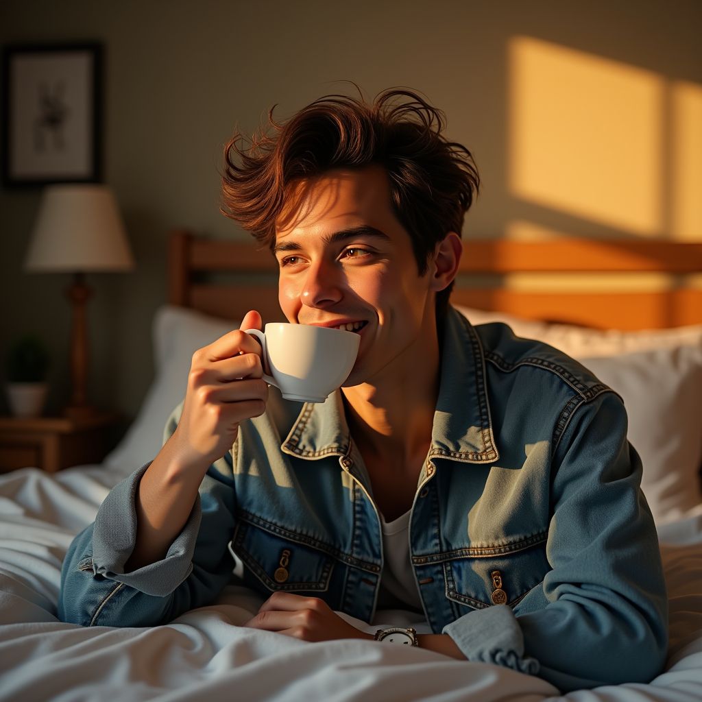 Viral Posts — Young Man In A Denim Jacket Social Media #0094 (Ideogram)
