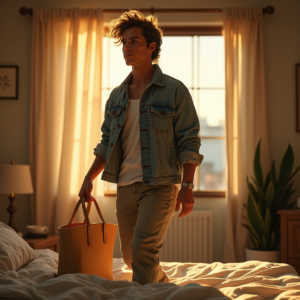 Viral Posts — Young Man In A Denim Jacket Social Media #0100 (FLUX)