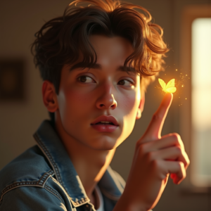 Viral Posts — Young Man In A Denim Jacket Social Media #0148 (FLUX)