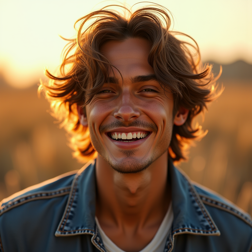 Viral Posts — Young Man In A Denim Jacket Social Media #0154 (Ideogram)