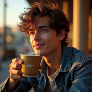 Viral Posts — Young Man In A Denim Jacket Social Media #0166 (Ideogram)