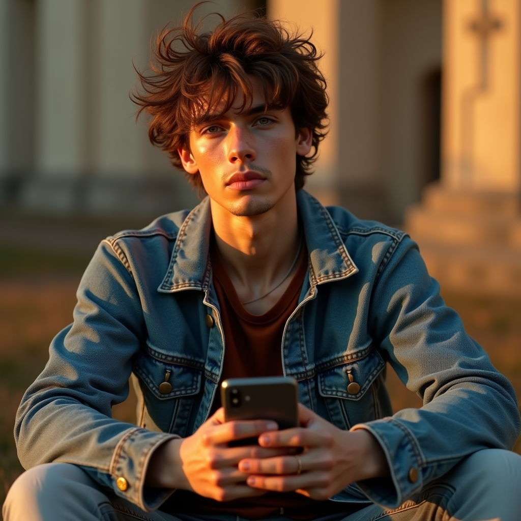 Viral Posts — Young Man In A Denim Jacket Social Media #0178 (Ideogram)